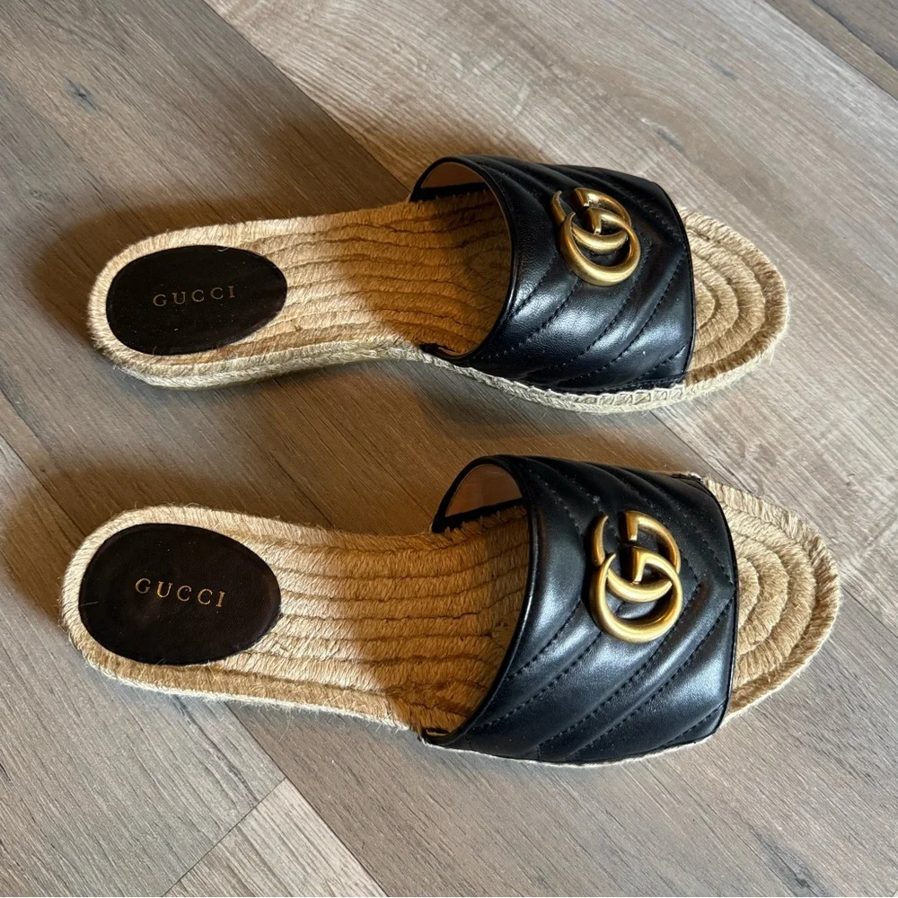 GUCCI Marmont Matelasse Espadrilles - Picture 9 of 11